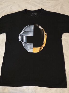 Daft Punk Official Random Access Memories Split Helmet Band Tee Size L